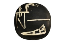 Pablo Picasso Madoura Ceramic Plate 'Plongeurs' Ramié 378