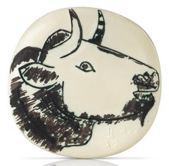 Pablo Picasso Madoura Ceramic Plate 'Profil de taureau' Ramié 315