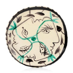 Pablo Picasso Madoura Ceramic Plate 'Quatre profils enlacés' Ramié 86