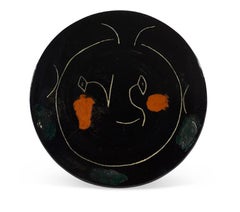 Pablo Picasso Madoura Ceramic Plate 'Service visage noir' Ramié 37
