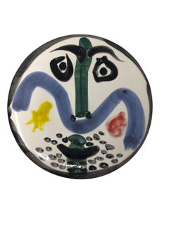 Pablo Picasso Madoura Ceramic Plate - Visage no. 130 , Ramié 479