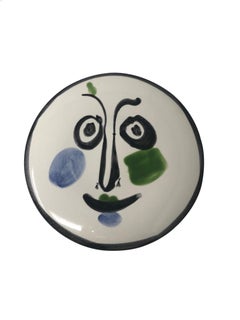 Pablo Picasso Madoura Ceramic Plate 'Visage No. 197' Ramié 494