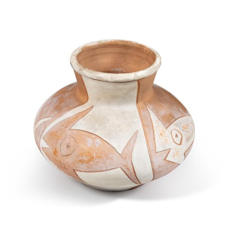 Pablo Picasso Madoura Ceramic Vase 'Poissons' Ramié 113 1