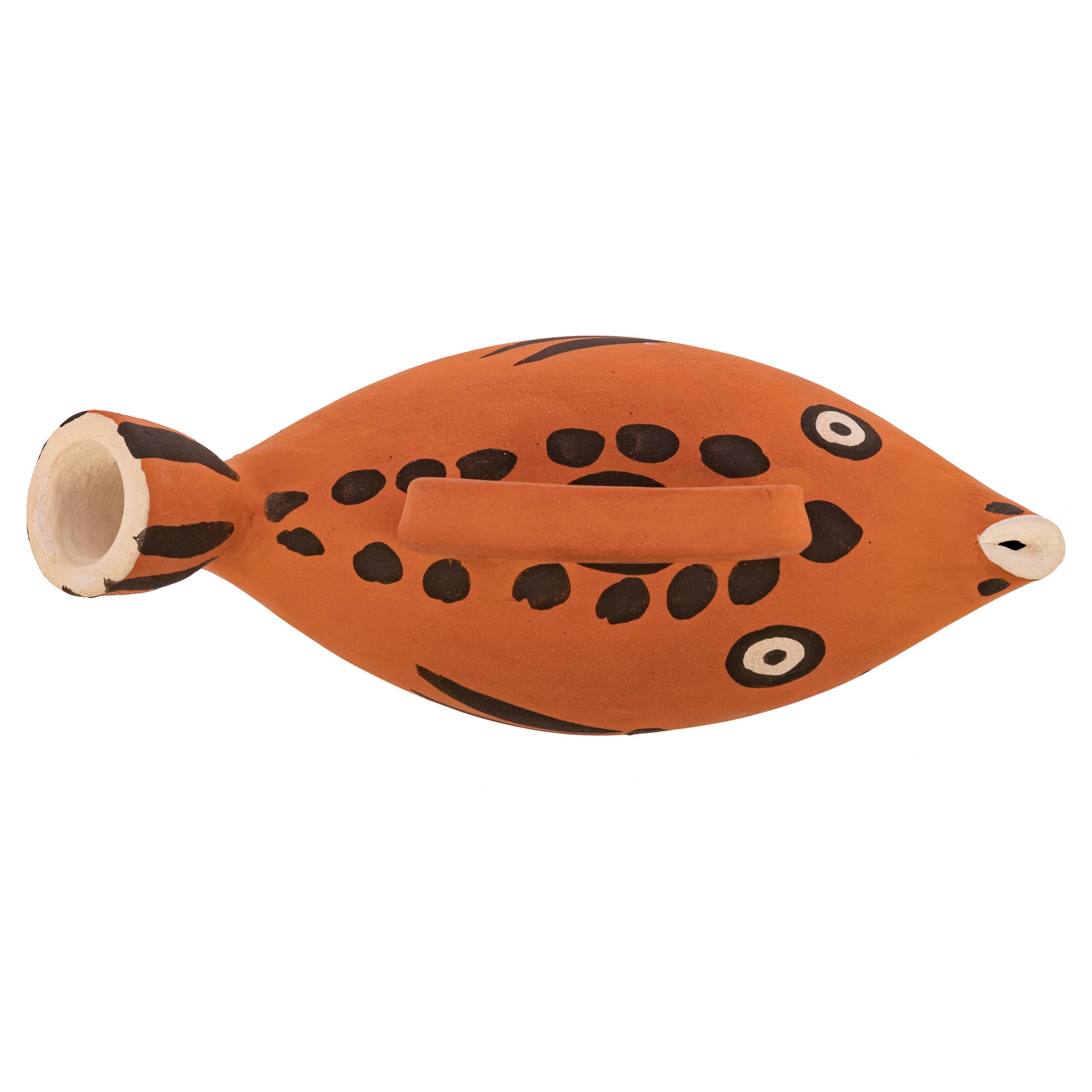 Pablo Picasso Terracotta Fish Pitcher Madoura Pottery Sujet Poisson France 1952  For Sale 3