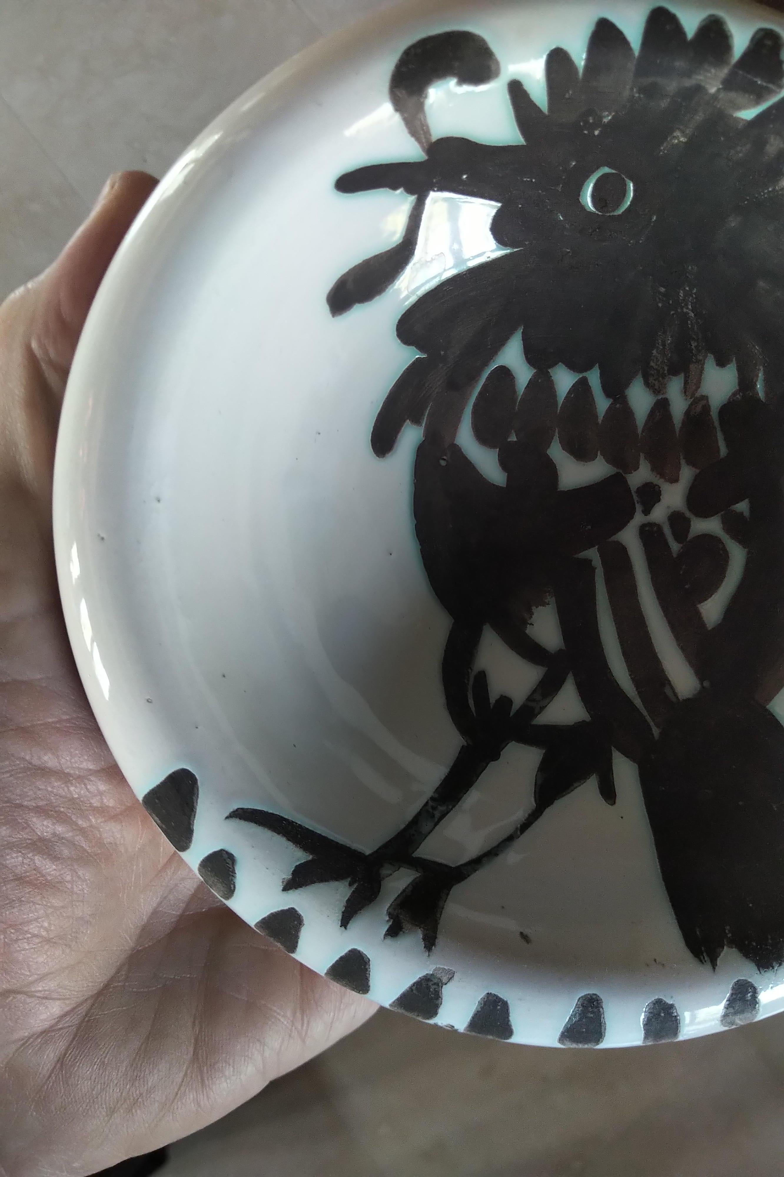 Picasso Madoura Keramik A.R. 172 Vogel mit Worm  im Angebot 1