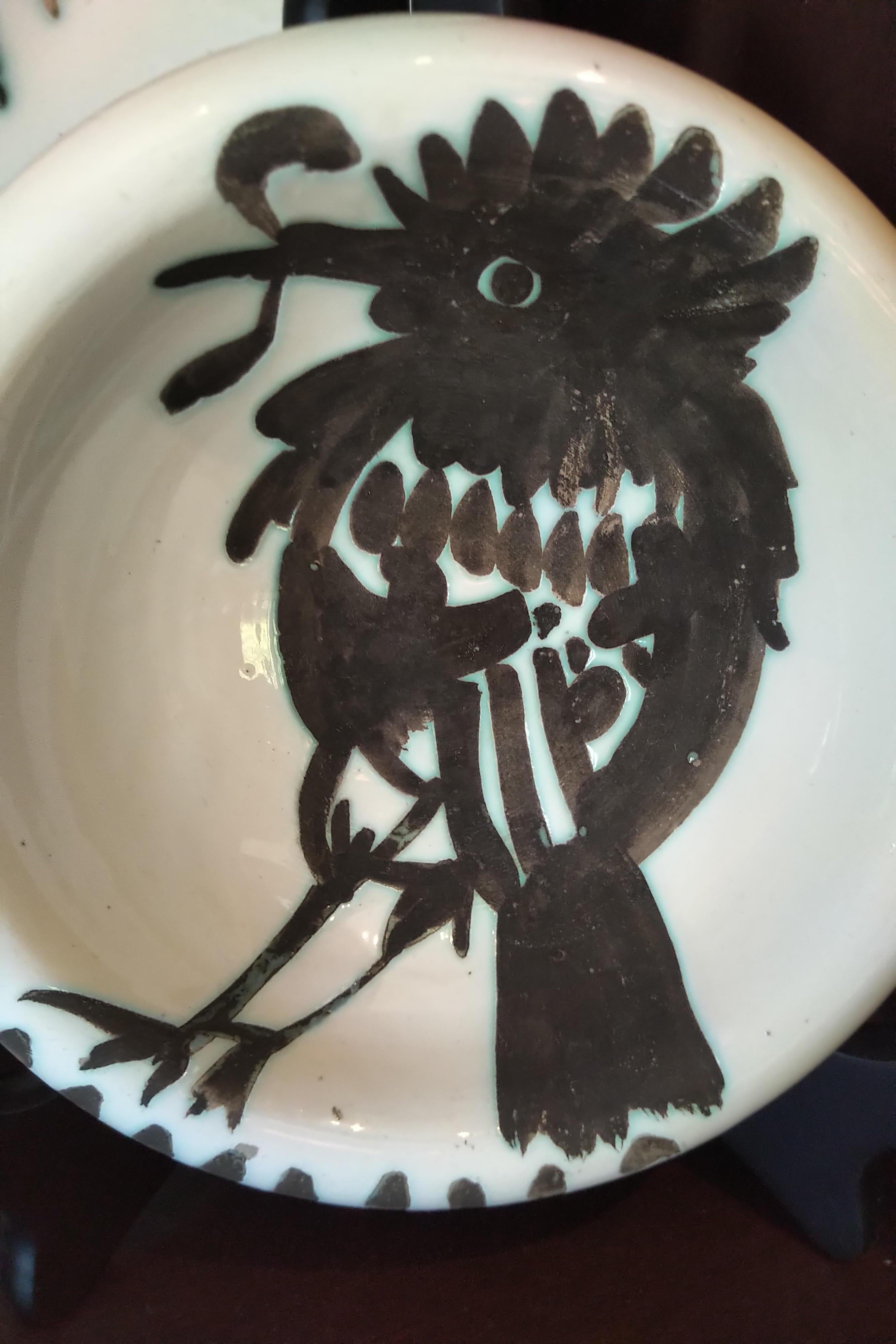 Picasso Madoura Keramik A.R. 172 Vogel mit Worm 