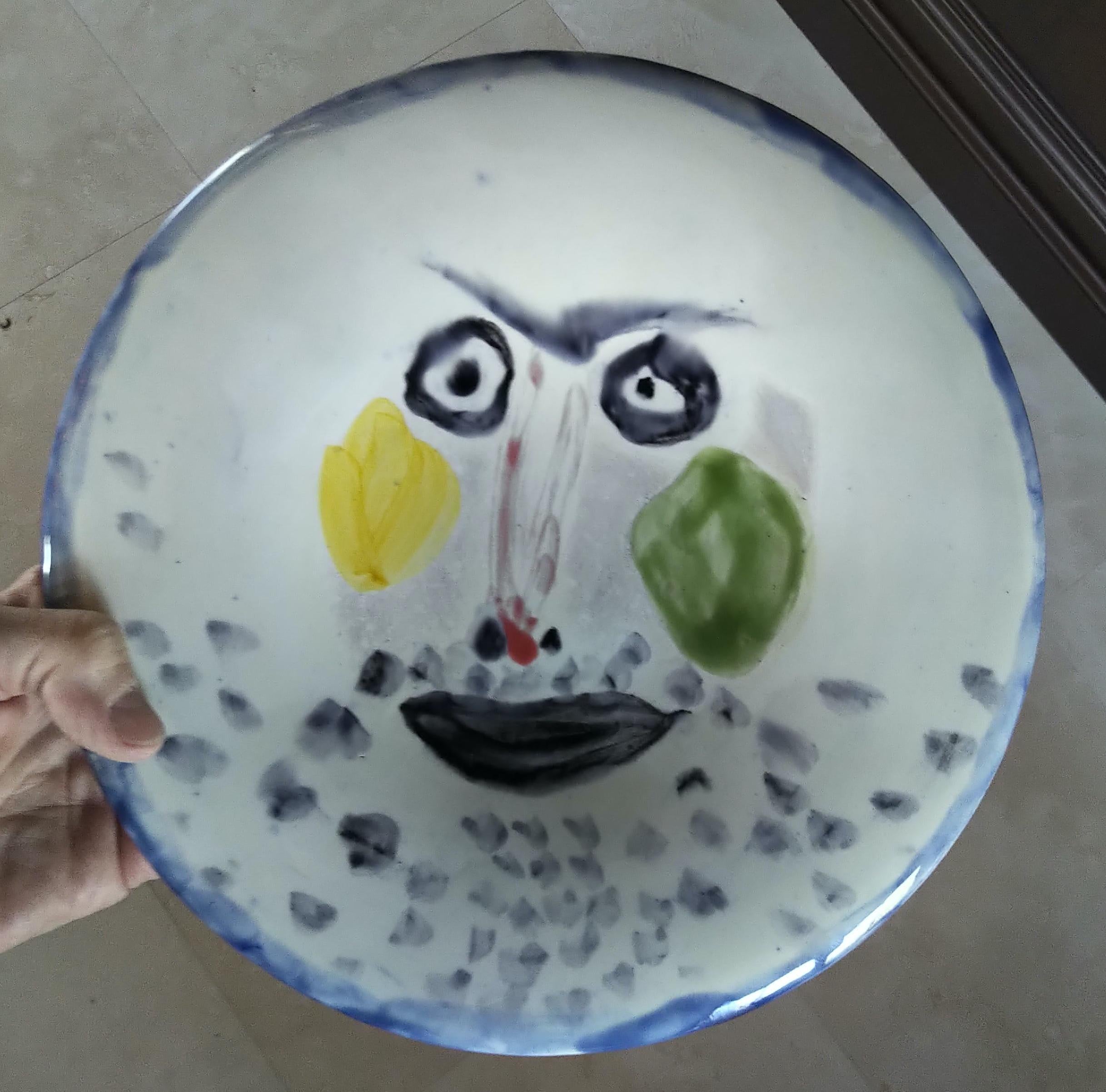 Picasso Madoura Keramik A.R. 496 Face Number 203 im Angebot 1