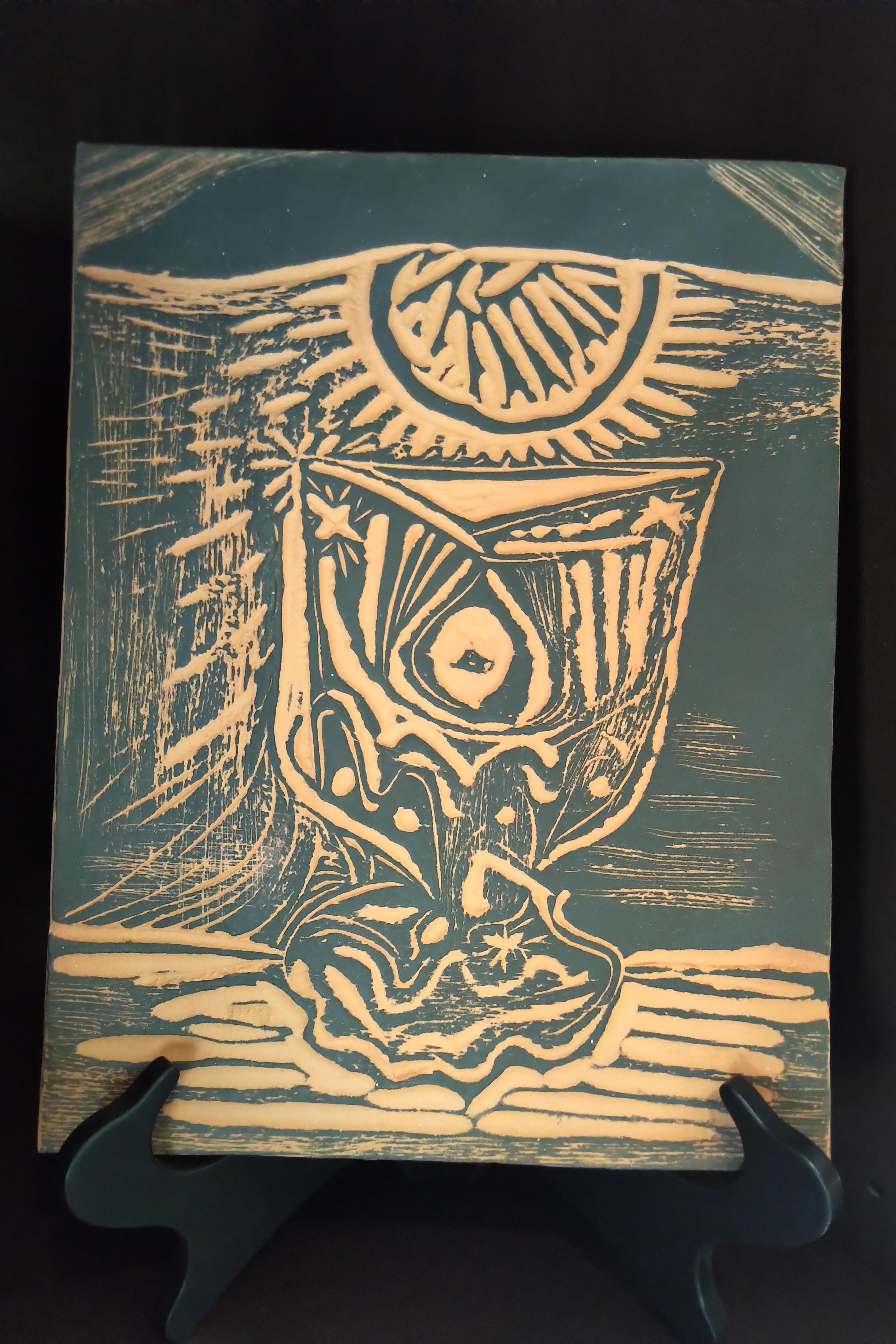 Picasso - Madoura Ceramic A.R. 519 - Le Verre Sous La Lampe