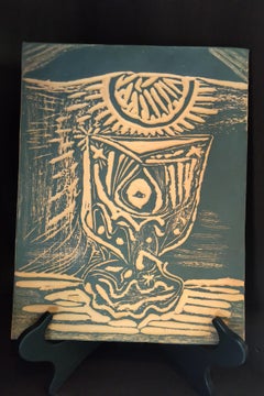 Picasso Madoura Ceramic A.R. 519 Le Verre Sous La Lampe