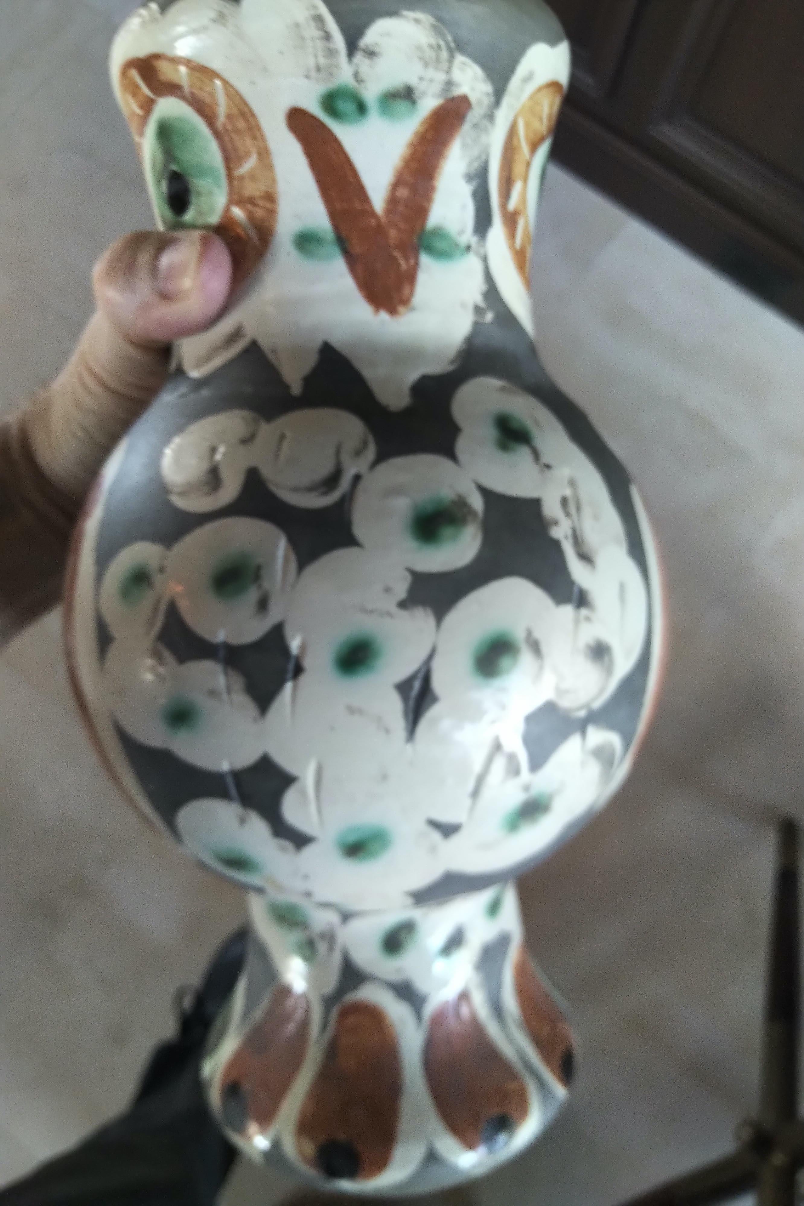 picasso owl ceramic