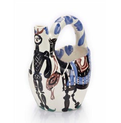 Pichet en céramique Picasso Madoura "Cavalier et cheval" Ramié 138