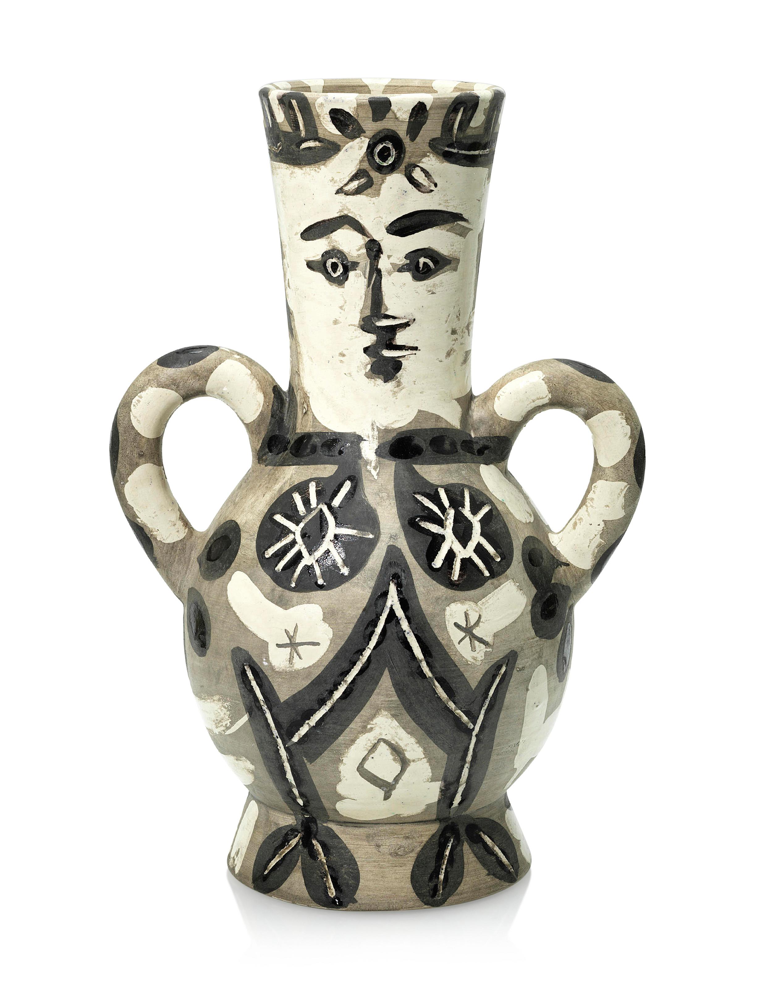 Picasso Madoura Ceramic Pitcher, 'Vase deux anses hautes' Ramié 141