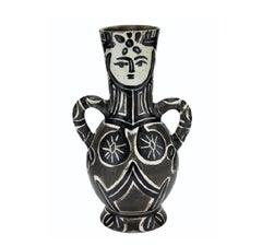 Picasso Madoura Ceramic Pitcher "The Queen" 'Vase deux anses hautes', Ramié 213