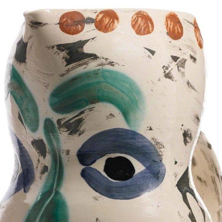 Face With Points Ramie 610 Picasso Madoura Ceramic  - Sculpture by Pablo Picasso