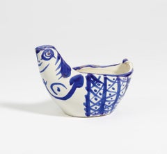 Pichet Poule, by Pablo Picasso, Pitcher, 1950's, Design, Blue, Decoration