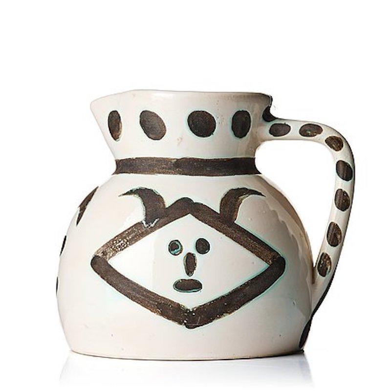 Pichet Têtes, Pablo Picasso, 1950's, Sculpture, Ceramic, Pitcher, Design