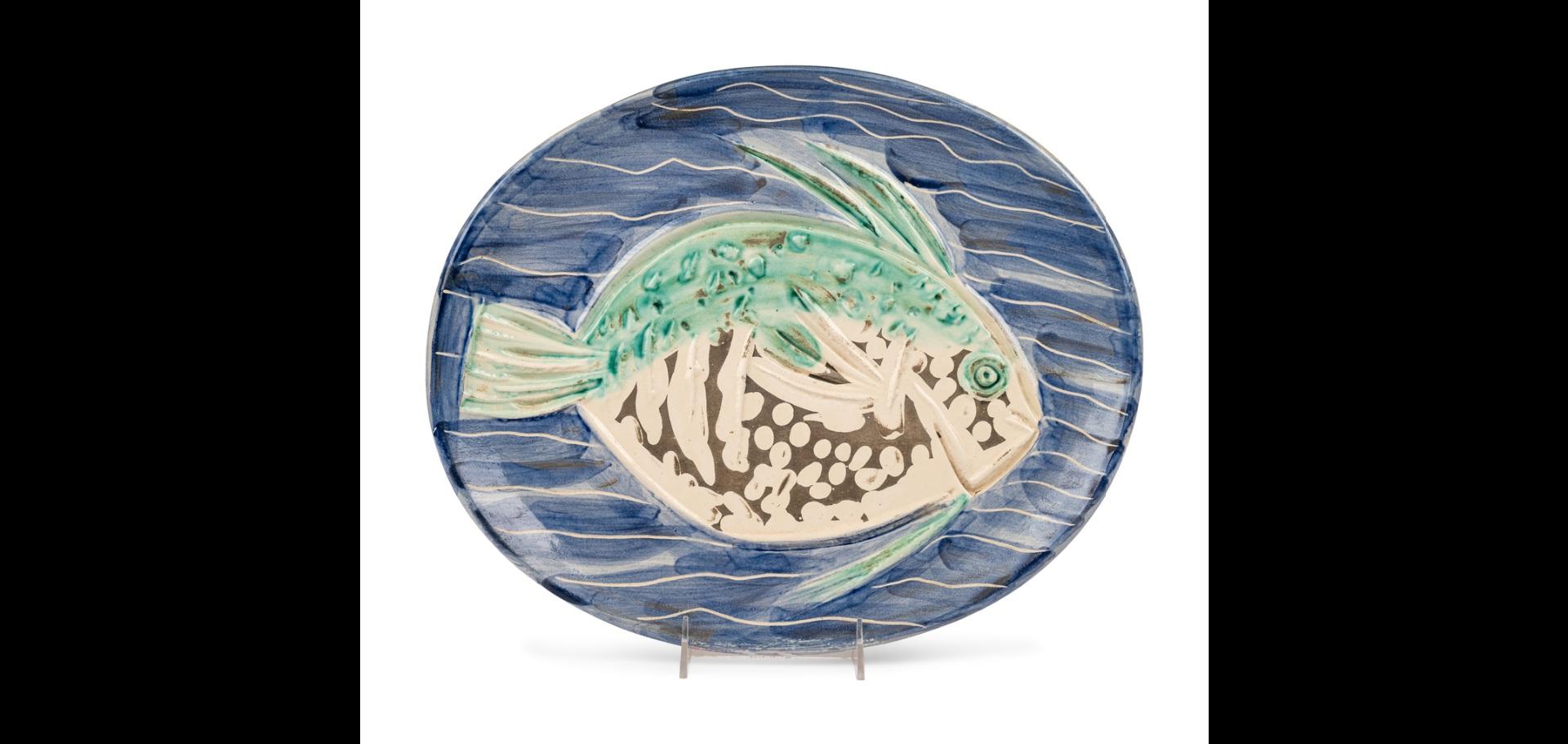 Pablo Picasso Figurative Sculpture - Poisson Bleu A.R.