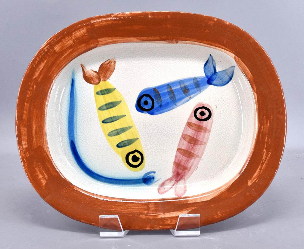 Pablo Picasso Figurative Sculpture - Quatre Poissons Polychromes (Four Polychrome Fishes), 1947