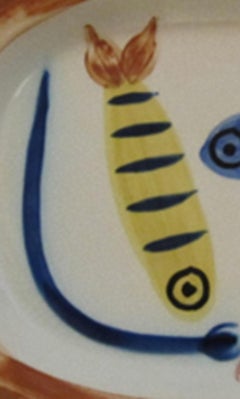 Ramie 31 Picasso Madoura Ceramic Four Polychrome Fishes