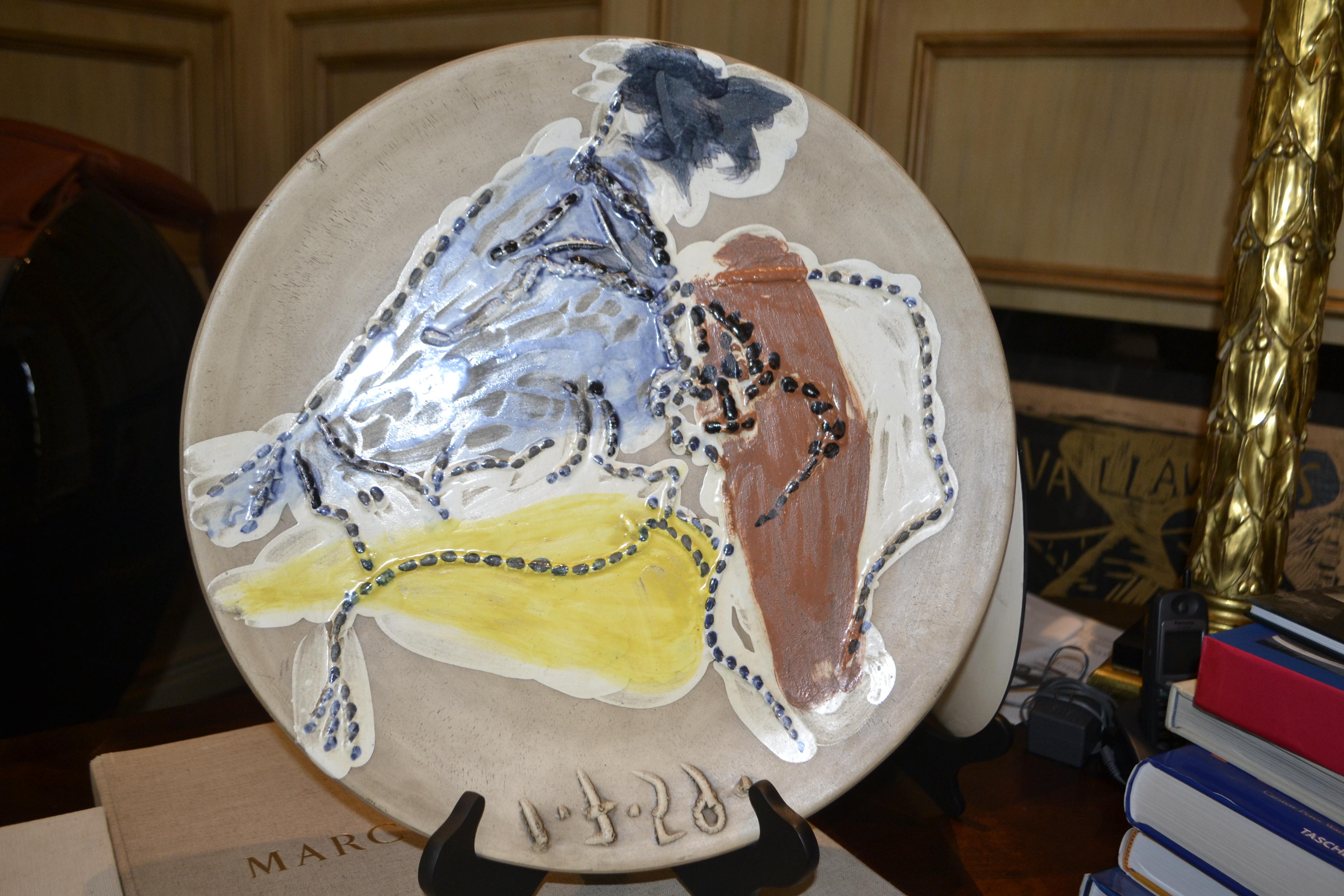 Ramie 417 Picasso Madoura Ceramic - Black Abstract Sculpture by Pablo Picasso