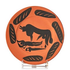 Scène de Tauromachie, Picasso, Edition, 1950's, Bull, Plate, Design, Animal