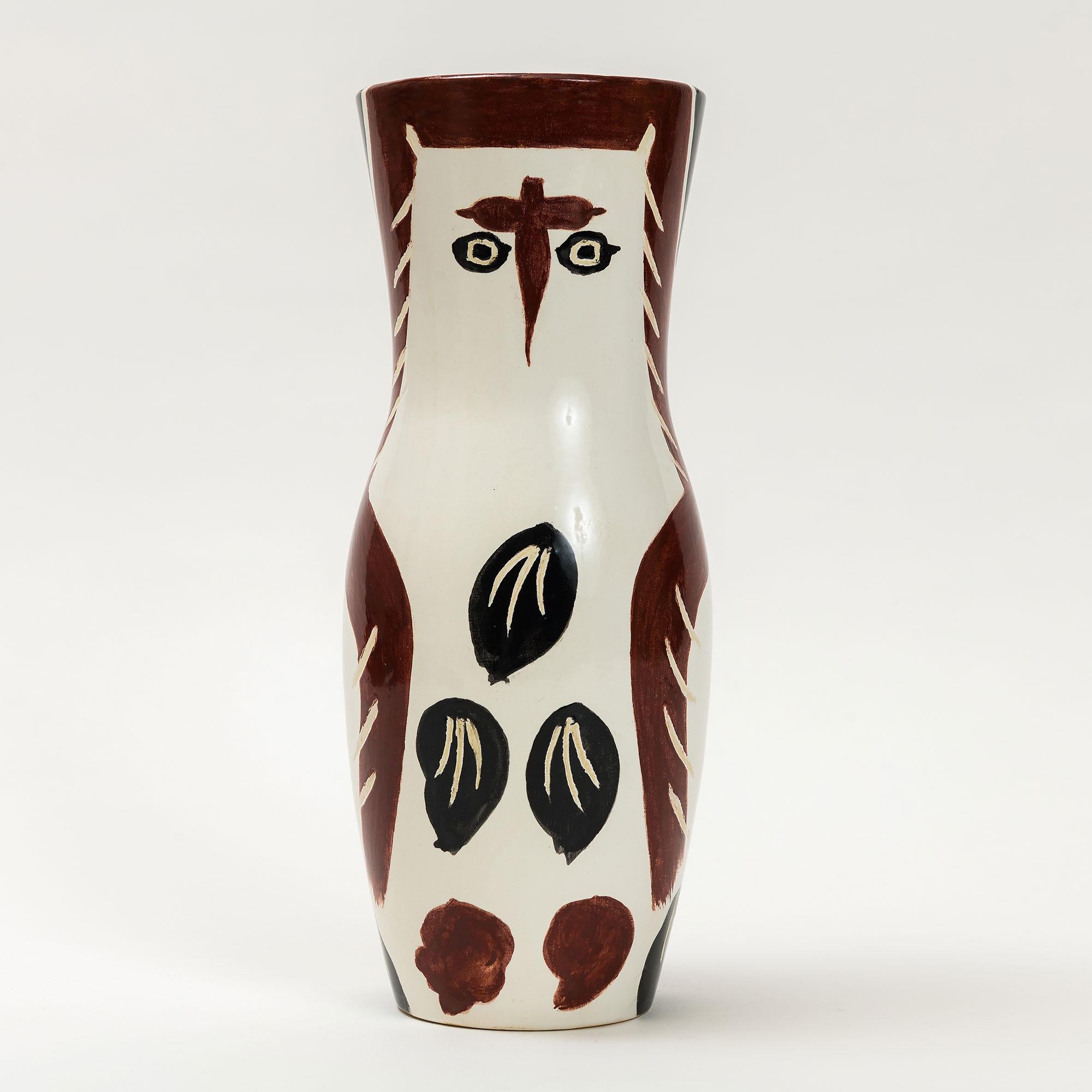 Signed Limited Madoura Pottery Chouetton Owl Vase
