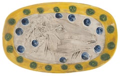 Tall Dish witth Goat Head - Original Ceramic MADOURA - Edition /100 (Ramié #148)