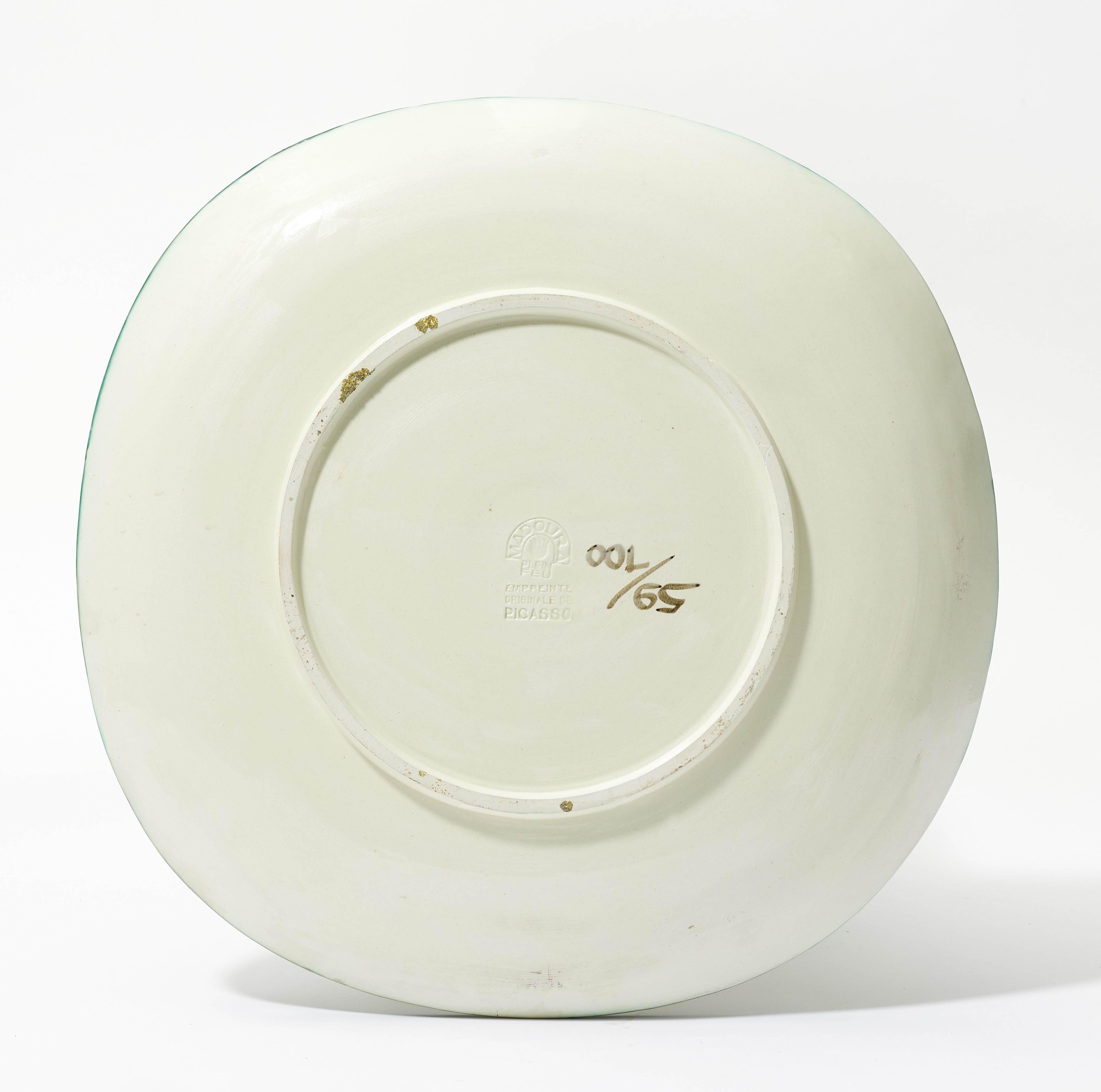 Tête de chèvre de profil, Pablo Picasso, Faïence, Céramique, Assiette, Années 1950 2