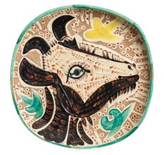 Tête de chèvre de profil, Picasso, Ceramic, goat, ceramic, earthenware, design
