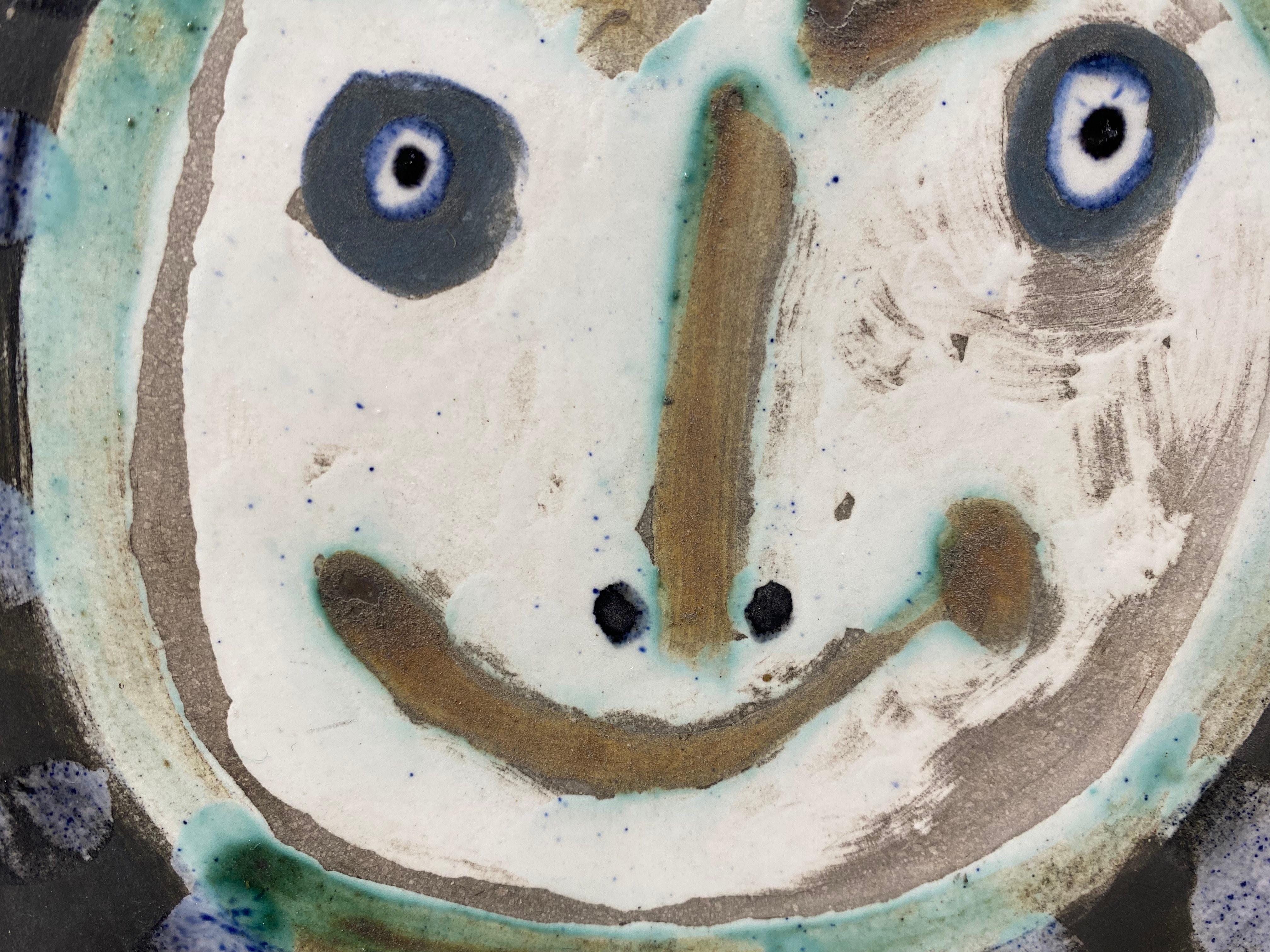 Tête Solaire, Pablo Picasso, Cerámica única, Años 50, Loza, Diseño, Azulejo en venta 6