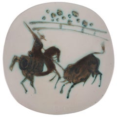 Toro and Picador - Original Ceramic MADOURA - Edition of 200 (Ramié #194)