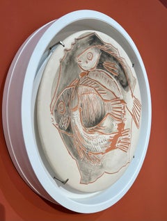 Trois poissons sur fond gris (A.R. 396), Pablo Picasso, Design, Ceramic, Madoura