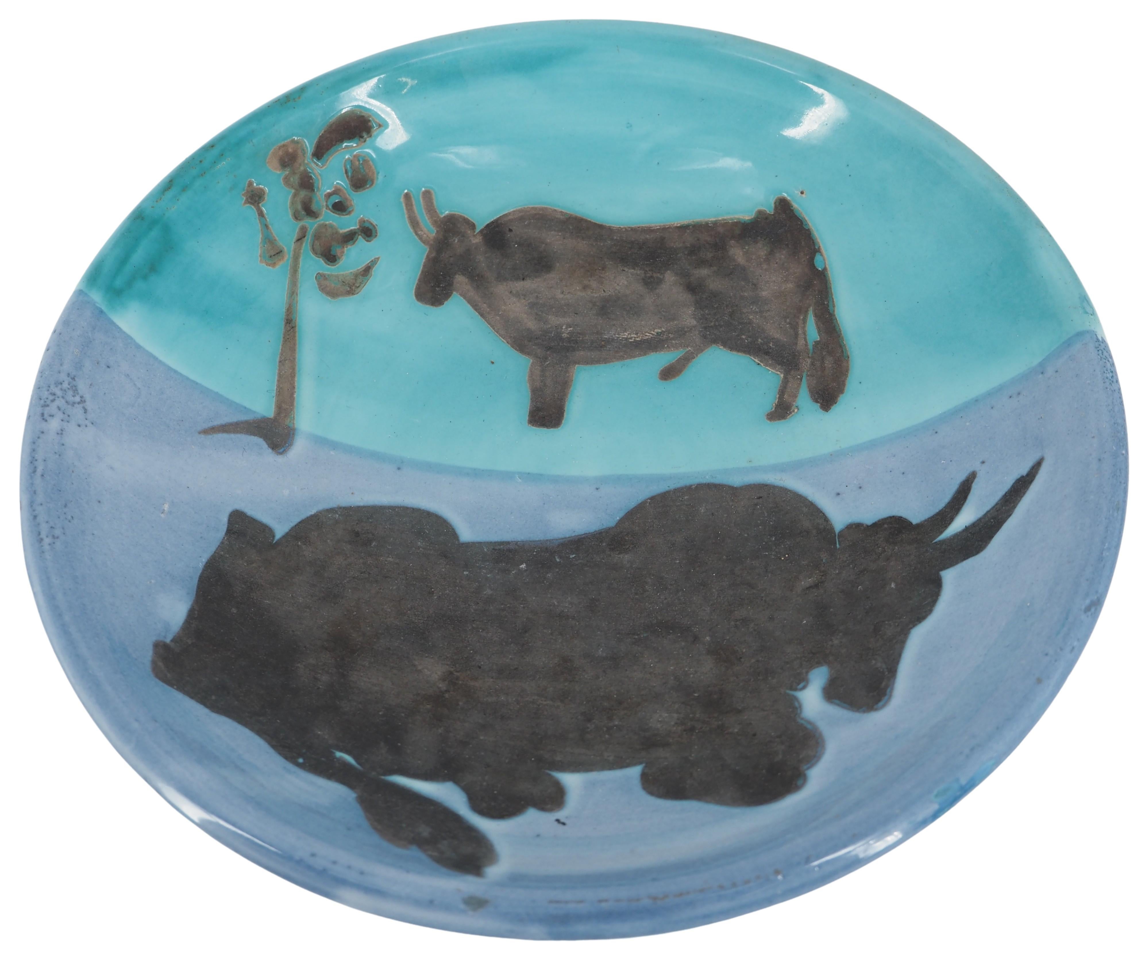Dos Toros - Cerámica Original MADOURA - Edición de 500 (Ramié #161) en venta 5