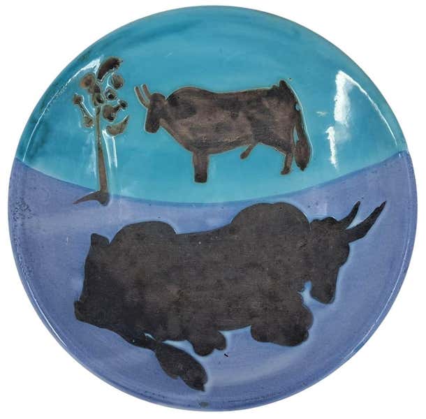 Pablo Picasso - Two Toros - Original Ceramic MADOURA - Edition of 500 ...