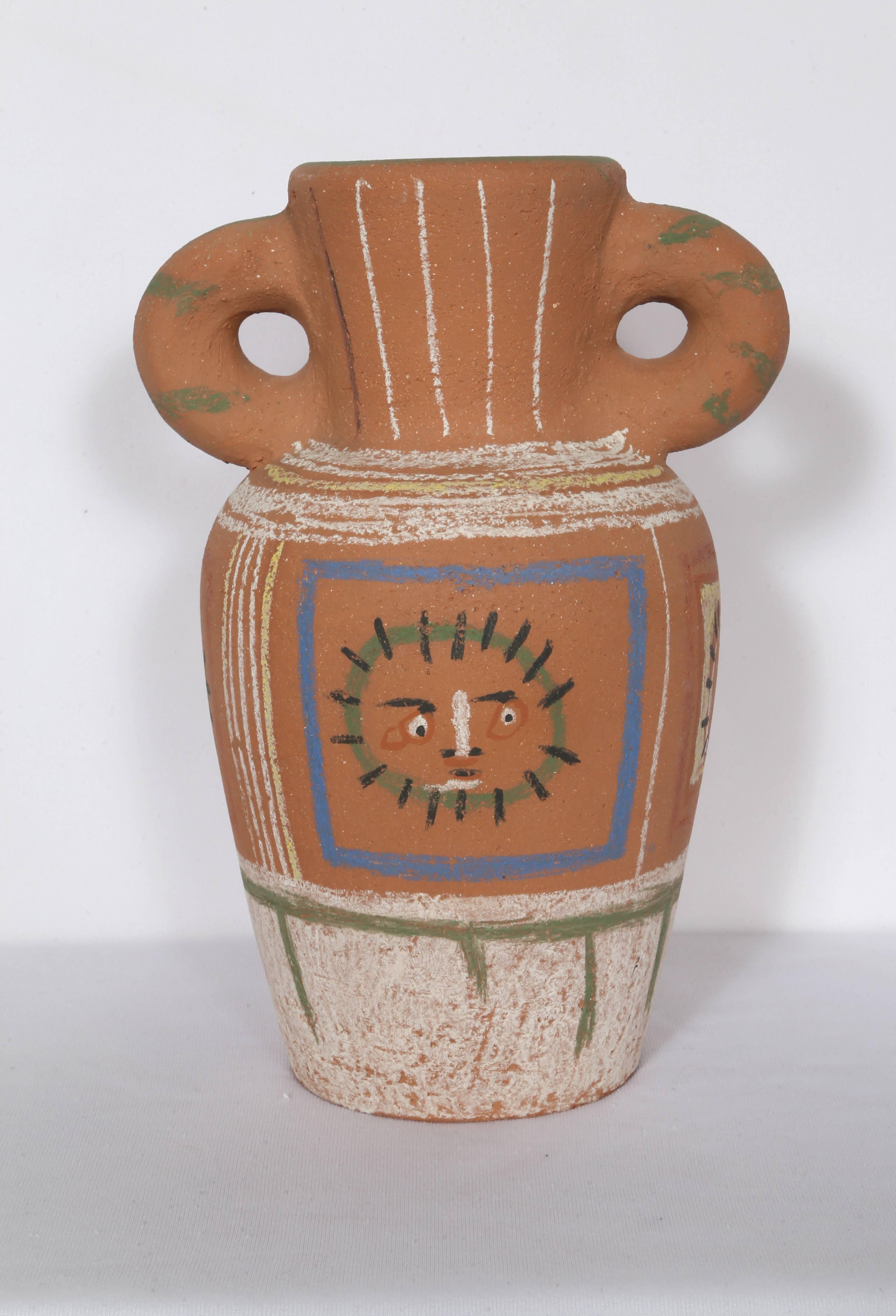 Vase avec Decoration Pastel (Vase with Pastel Decorations), by Pablo Picasso For Sale 1