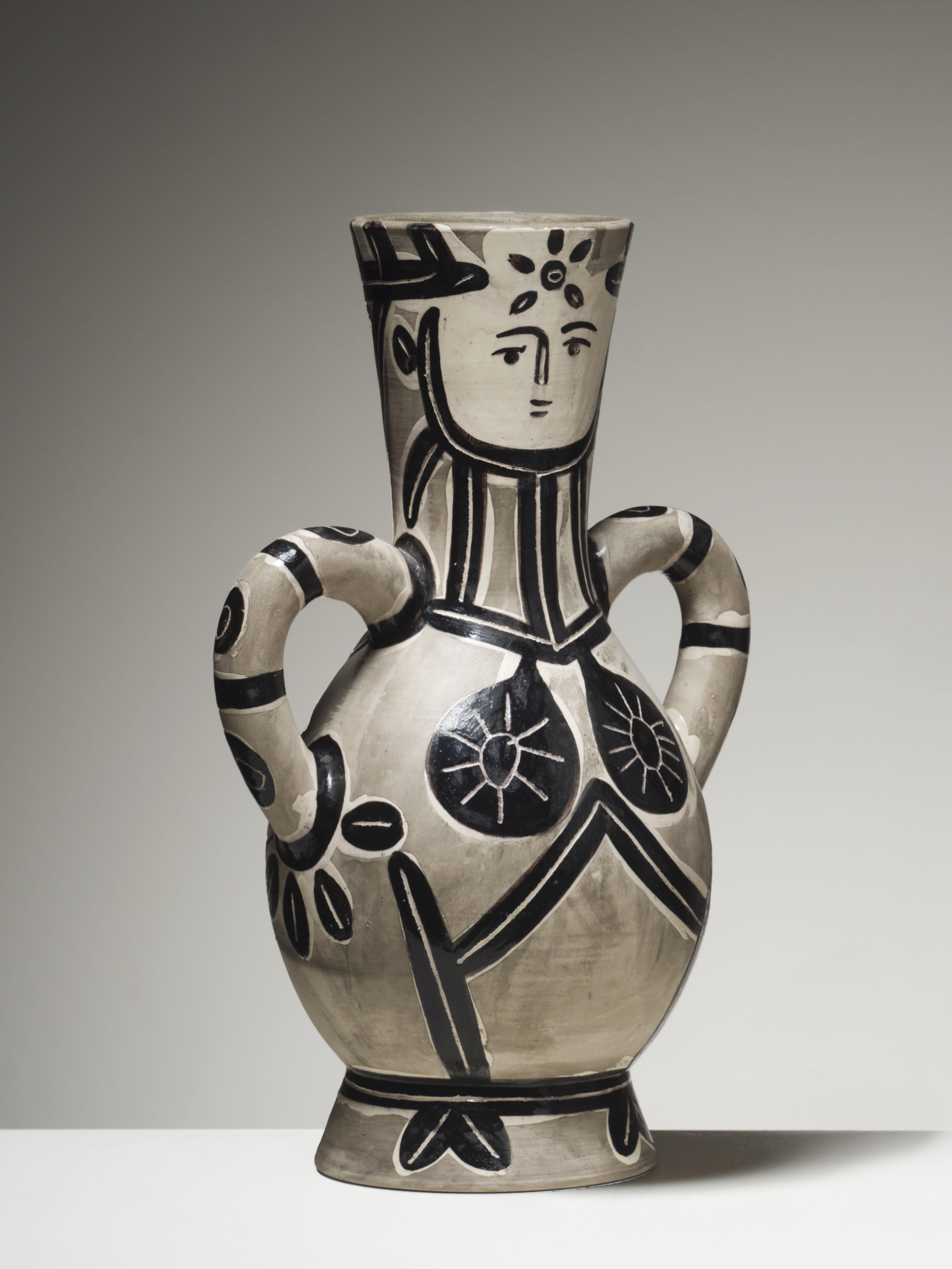 Figurative Sculpture di Pablo Picasso - Vaso Deux Anses Hautes (A.R.213)
