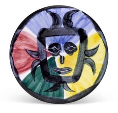 Visage no 125, Picasso, 1960's, Earthenware, Plate, Face, Design