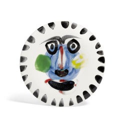 Visage no. 202, Pablo Picasso, Ceramic, 1960's, Sculpture, Madoura, Plate