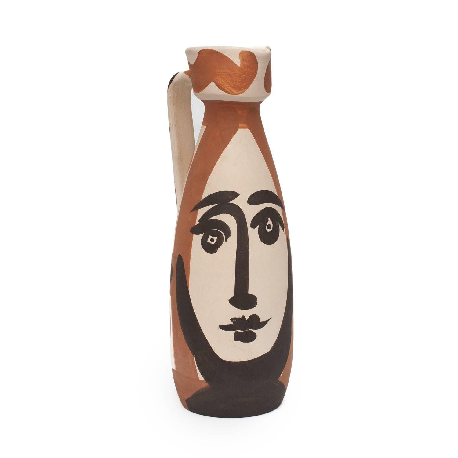 Ramie 288 Picasso Madoura Ceramic Visage - Cubist Sculpture by Pablo Picasso