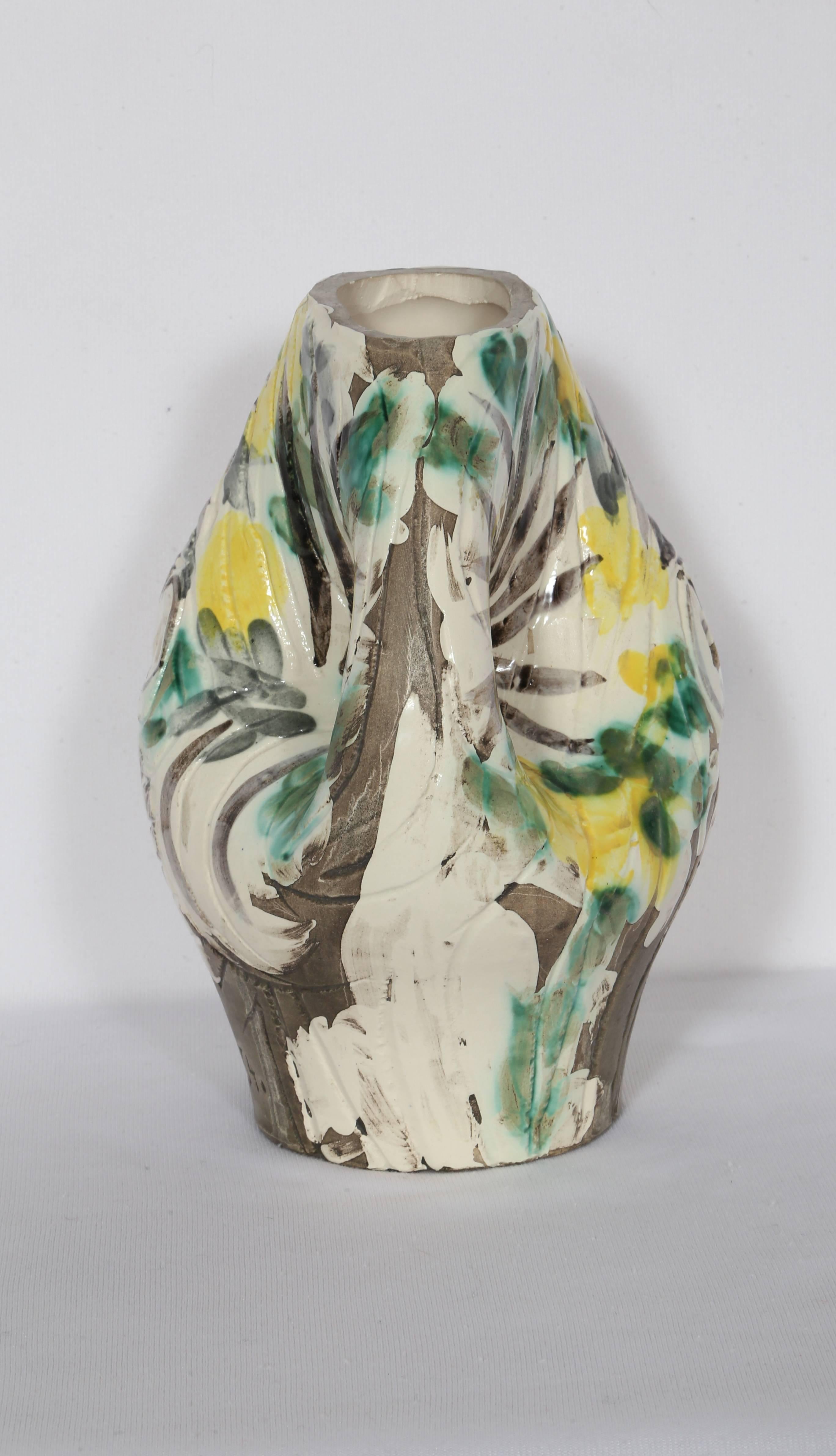 Frauenkopf, dekoriert mit Blumen, Keramik von Pablo Picasso, 1954 im Angebot 2
