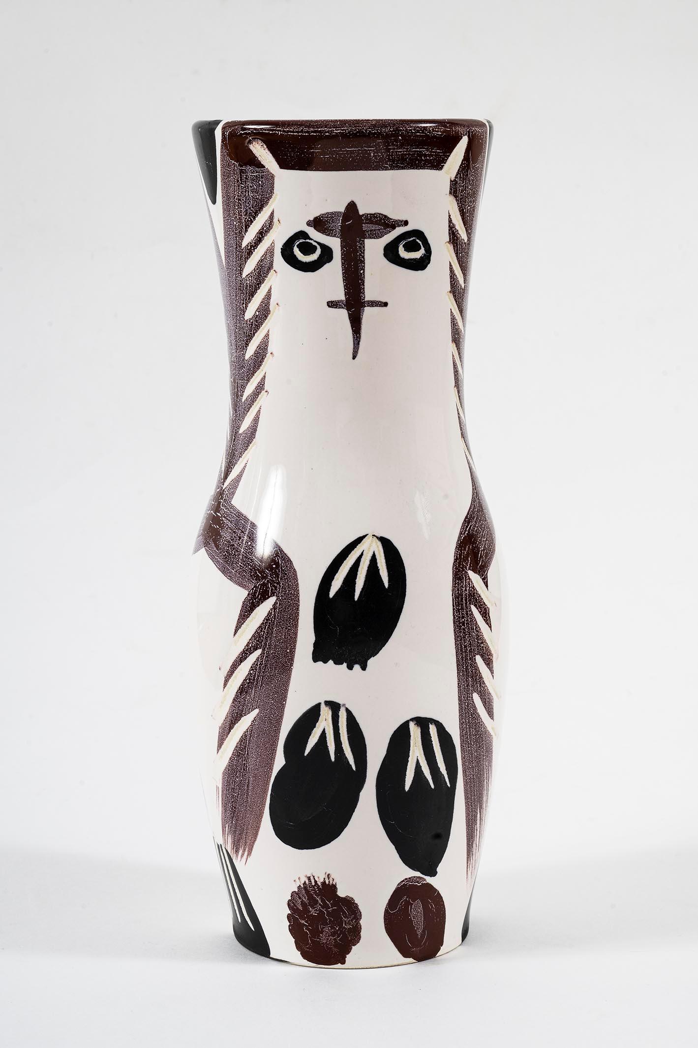 Giovane civetta, Picasso, Brocca, Ceramica, Animale, Anni '50, Madoura, Design, Wood
