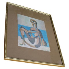 Pablo Picasso Seated Bather 1930 Original Authorized Geneva Lithograph Circa '69