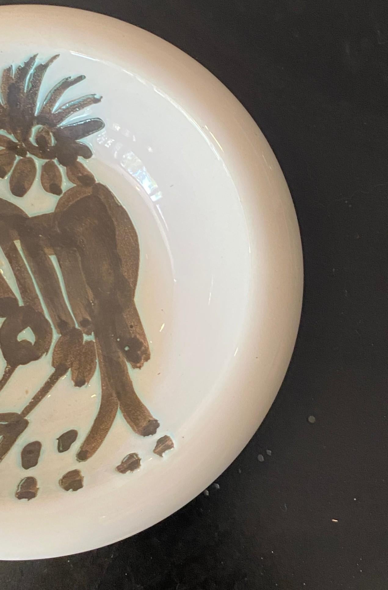 Pablo Picasso Signed Limited Ed. Madoura Pottery Bowl Oiseau à la Huppe A.R. 173 For Sale 5