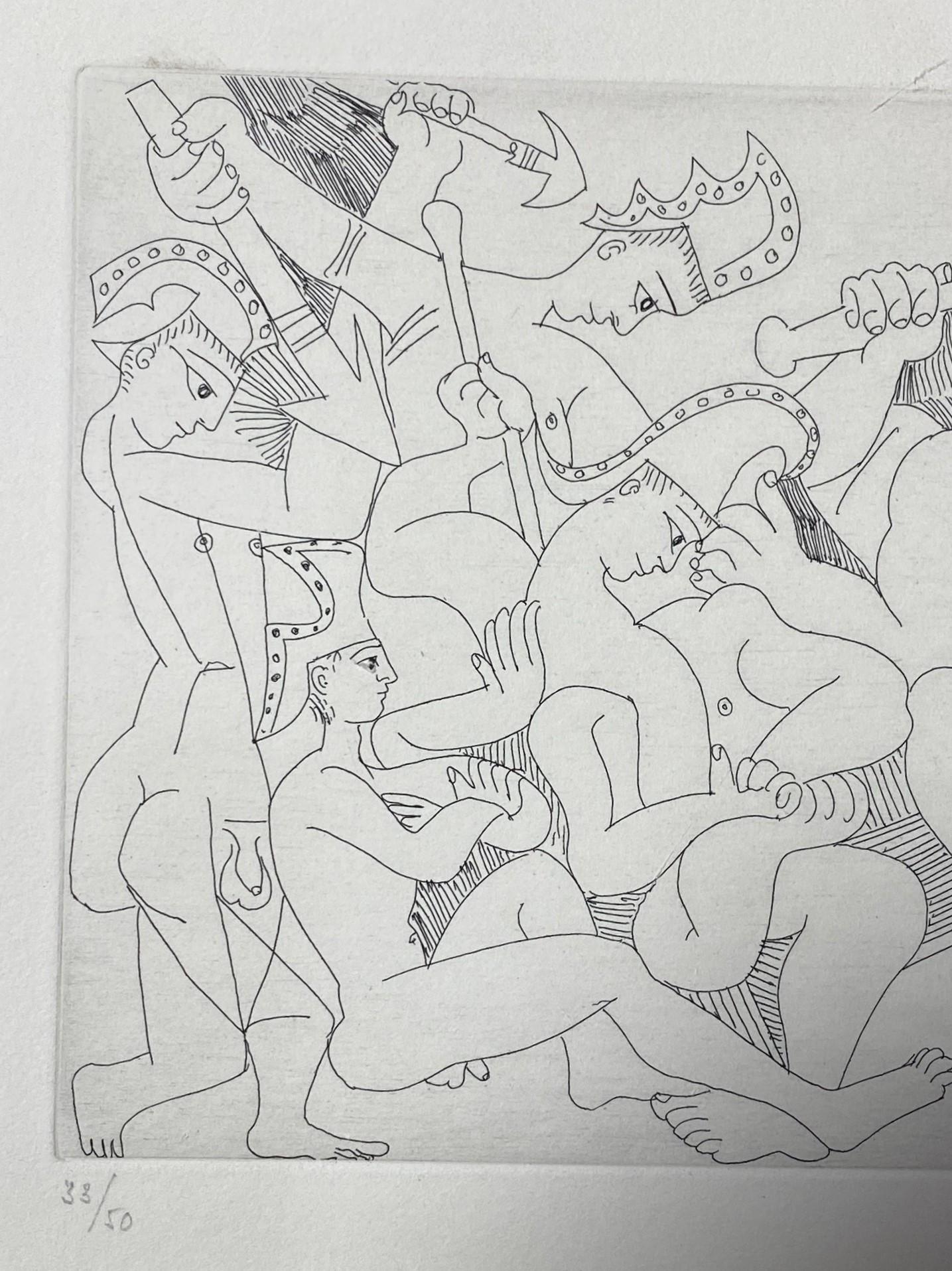 Gravure en édition limitée Jeux de Gladiateurs Série 347:168 signée Pablo Picasso en vente 3