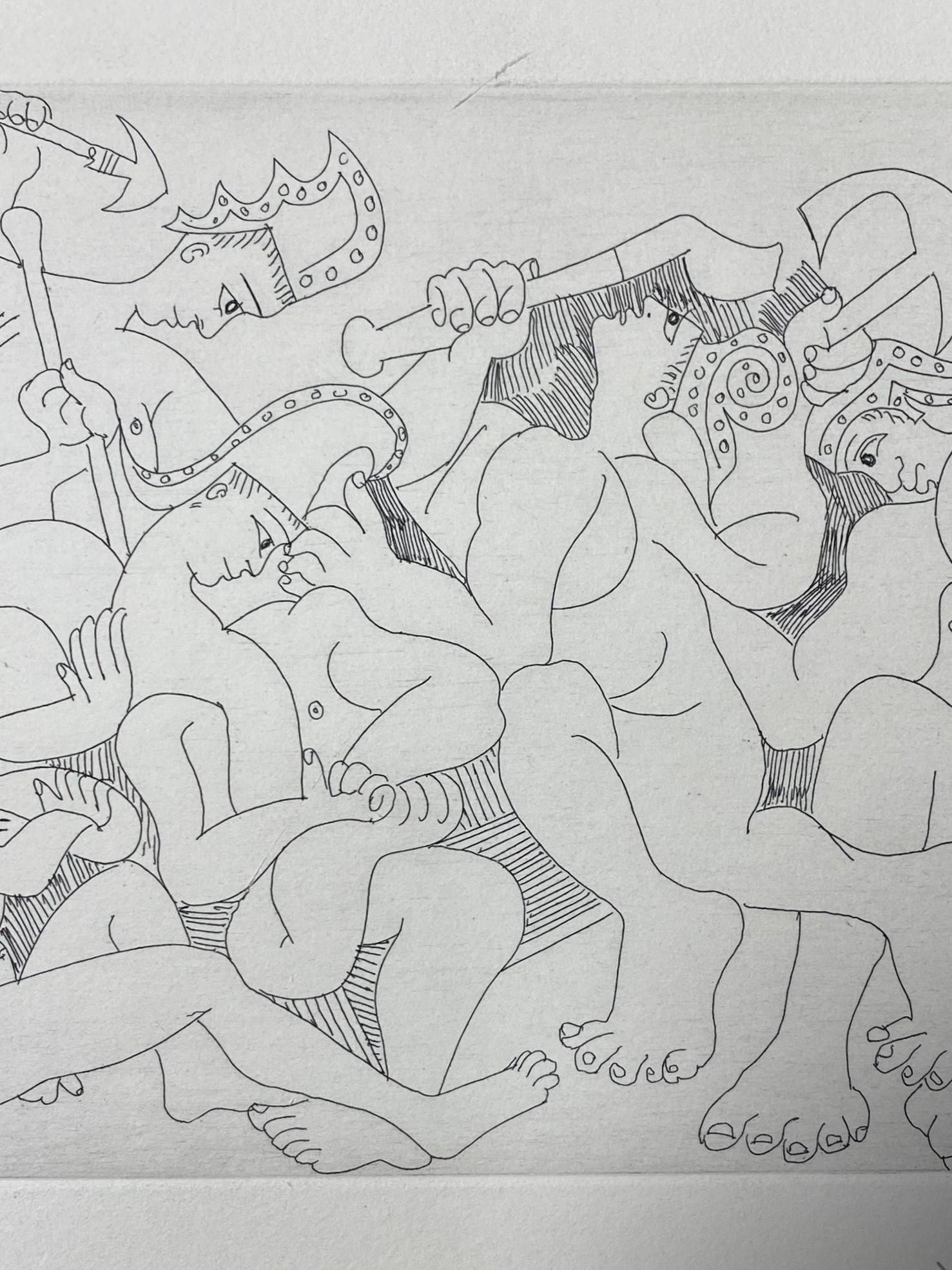 Pablo Picasso Signierte limitierte Auflage von Radierung Jeux de Gladiateurs Serie 347:168 im Angebot 3