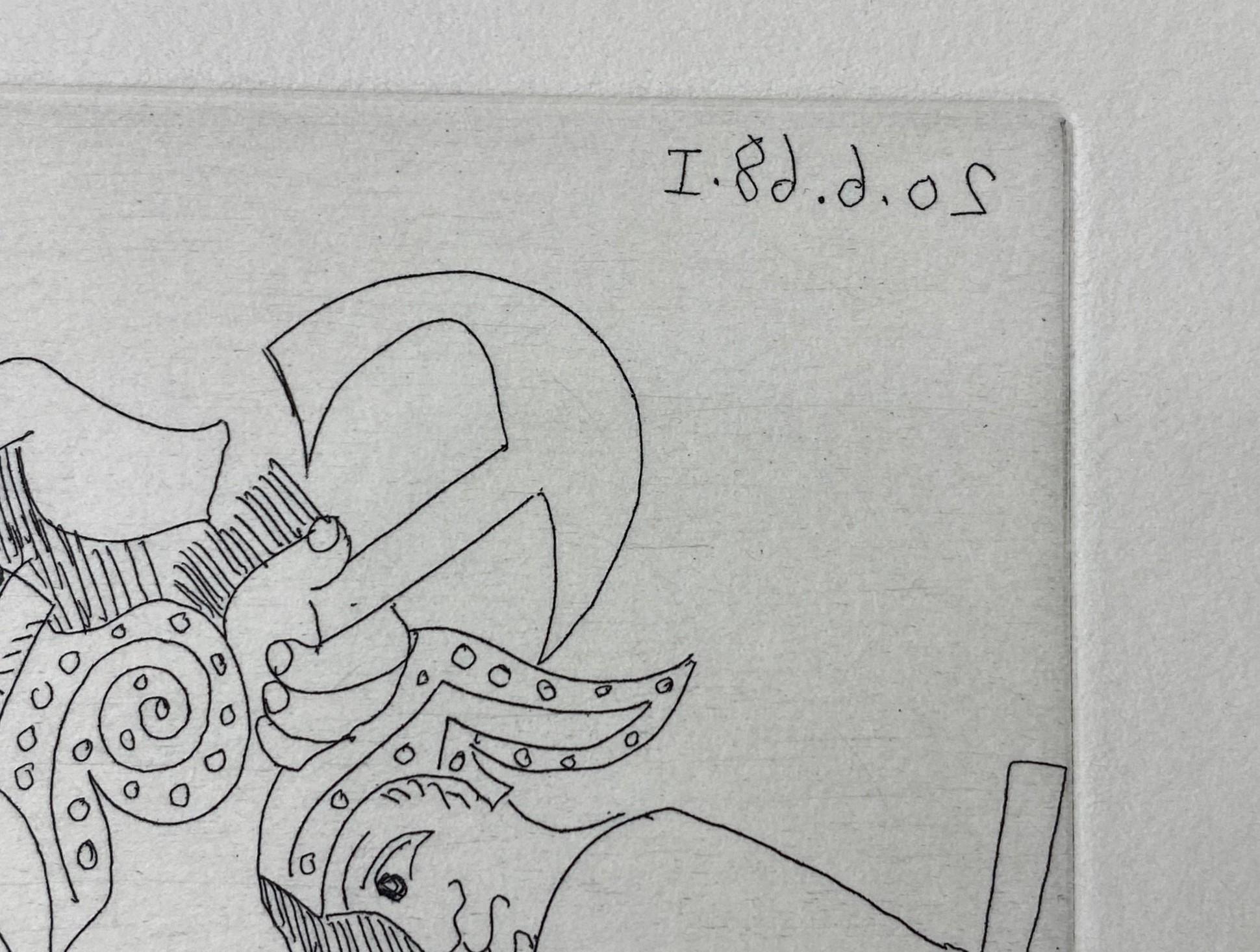Gravure en édition limitée Jeux de Gladiateurs Série 347:168 signée Pablo Picasso en vente 6