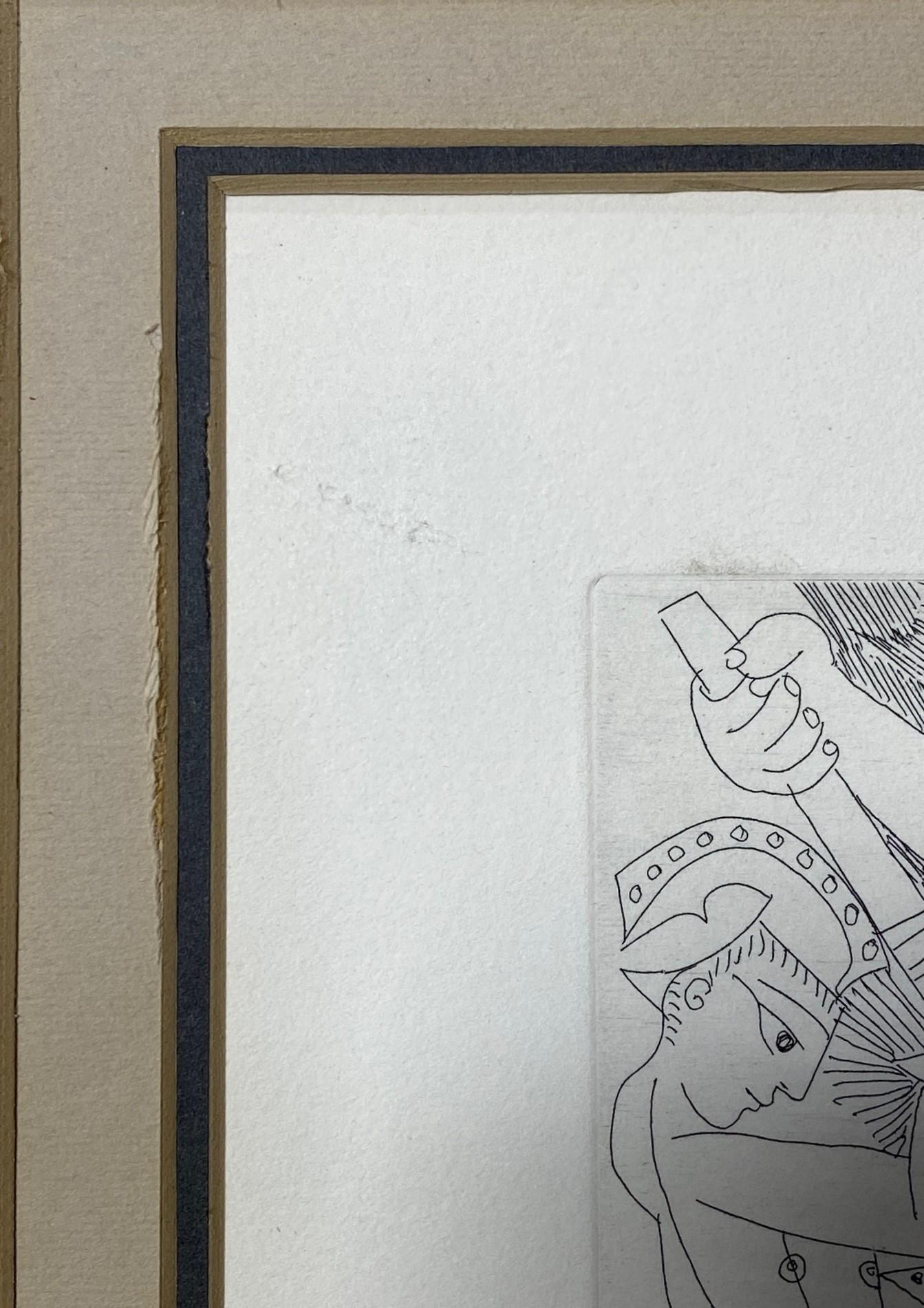Milieu du XXe siècle Gravure en édition limitée Jeux de Gladiateurs Série 347:168 signée Pablo Picasso en vente