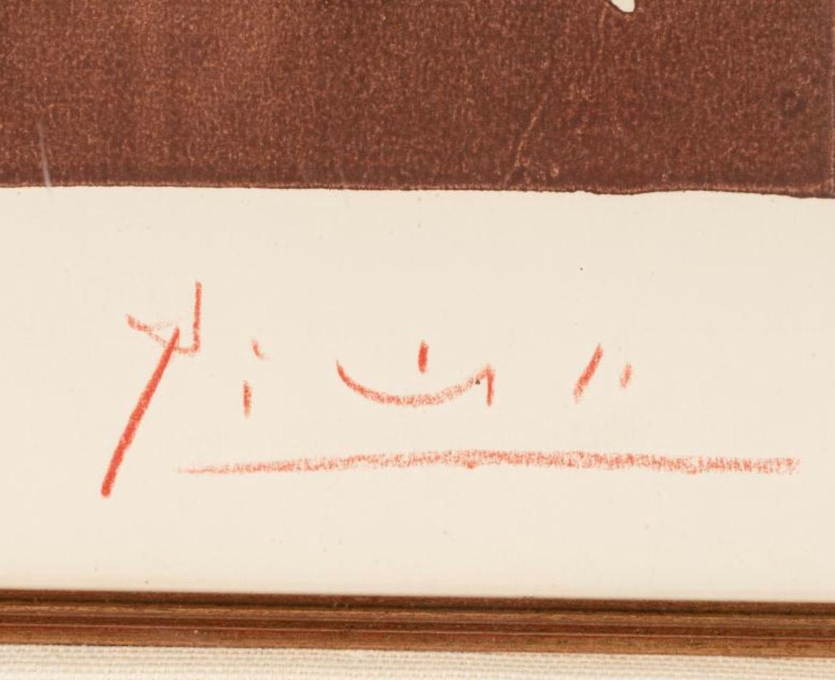 Mid-Century Modern Lithographie signée Pablo Picasso : Vallauris 