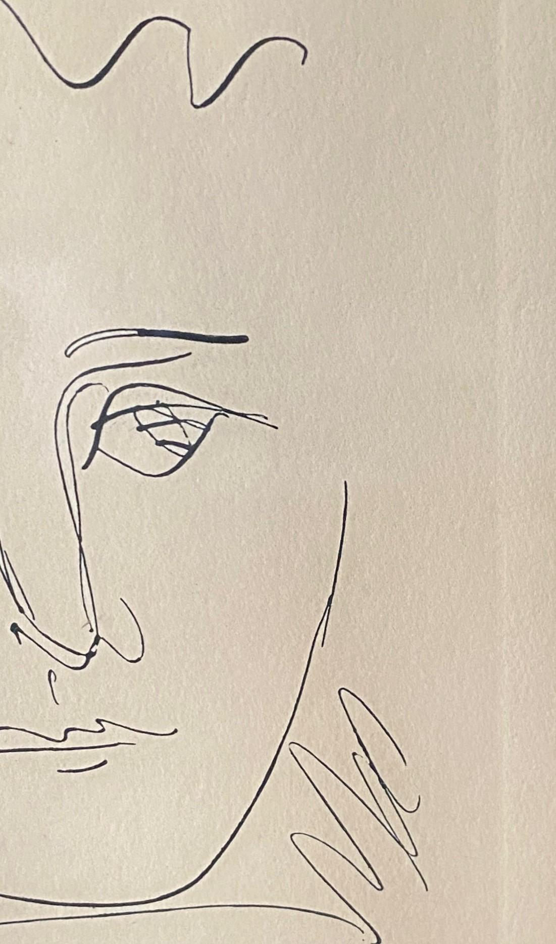 Grabado al aguafuerte de mediados de siglo firmado por Pablo Picasso Pour Roby (L'Age de Soleil), 1968 en venta 5
