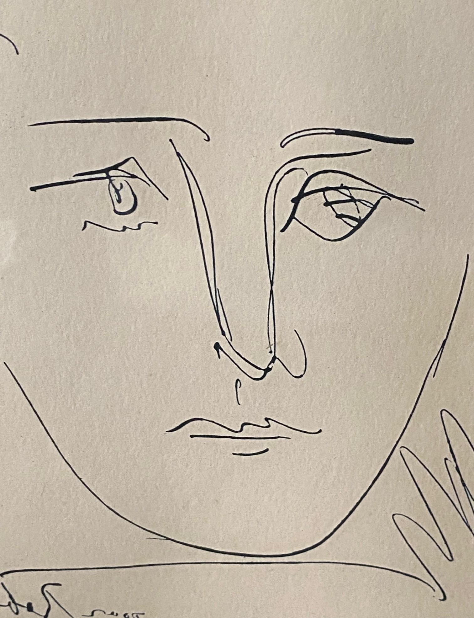 Grabado al aguafuerte de mediados de siglo firmado por Pablo Picasso Pour Roby (L'Age de Soleil), 1968 en venta 6